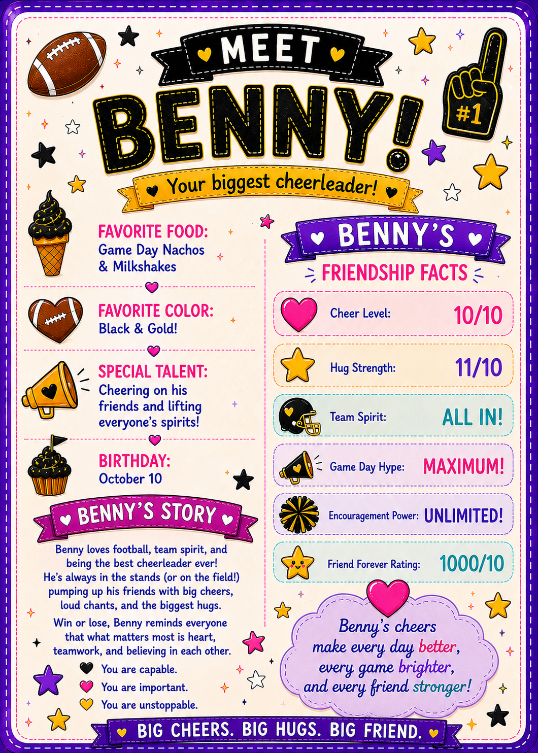 Benny stat card