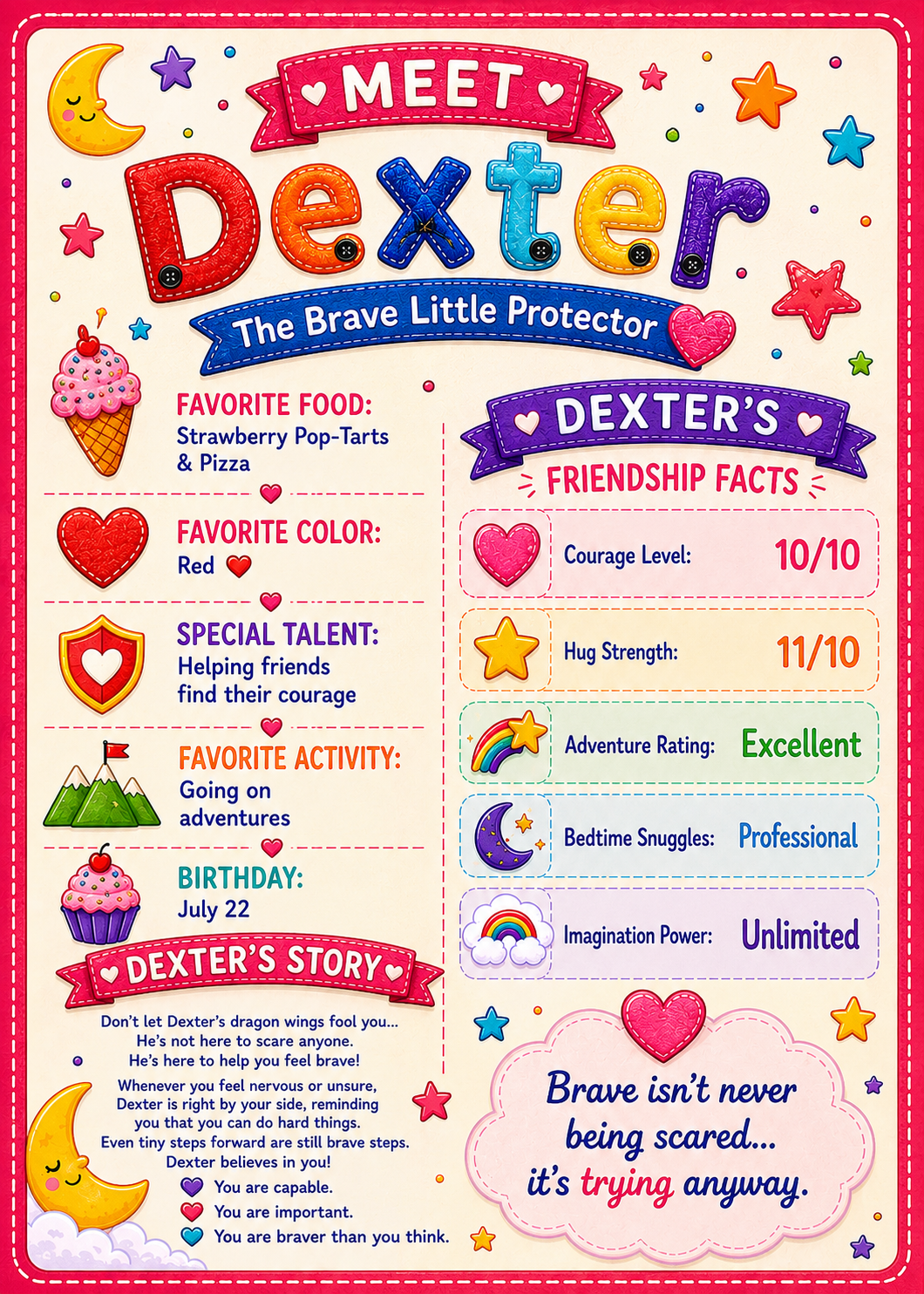 Dexter stat card