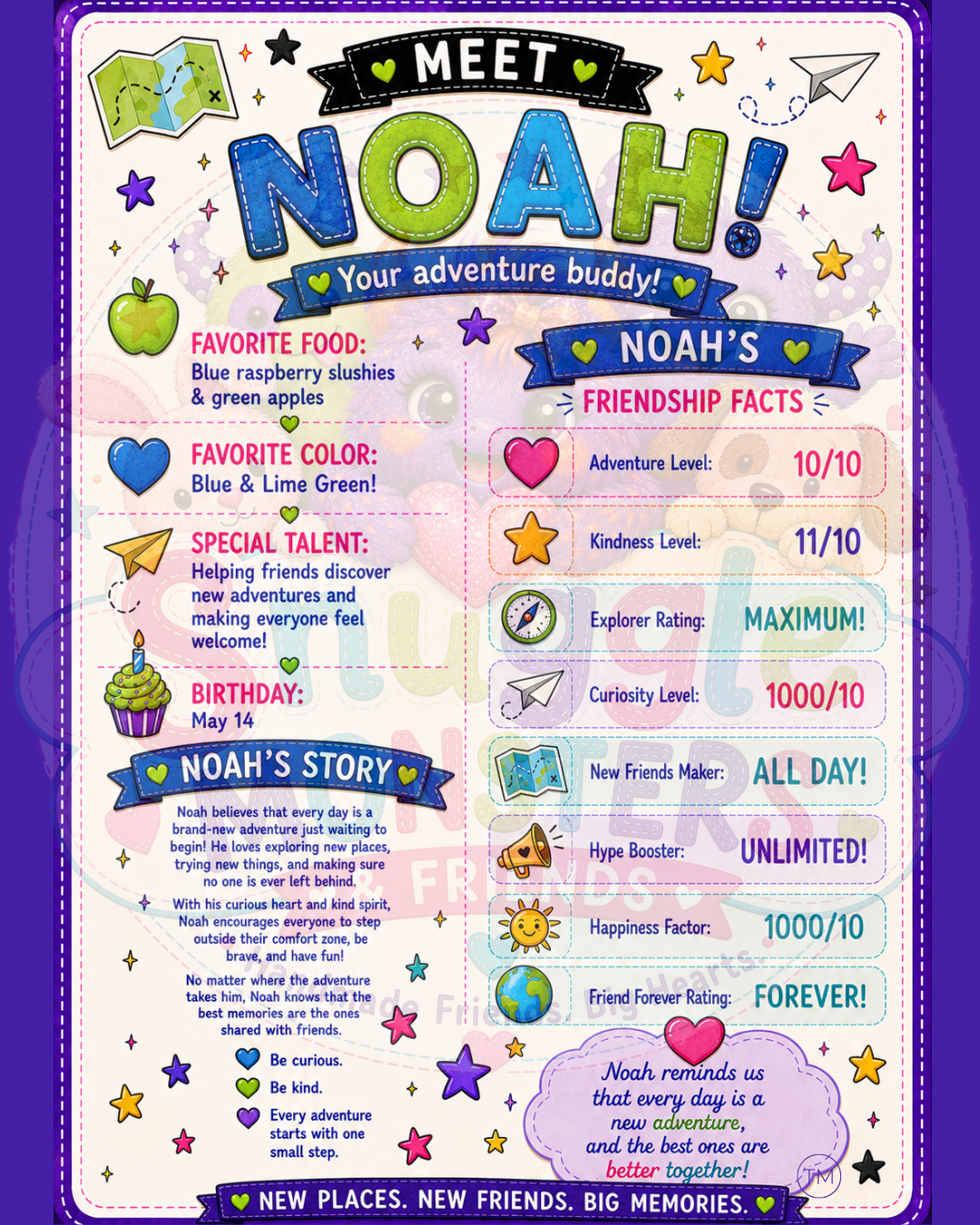 Noah stat card