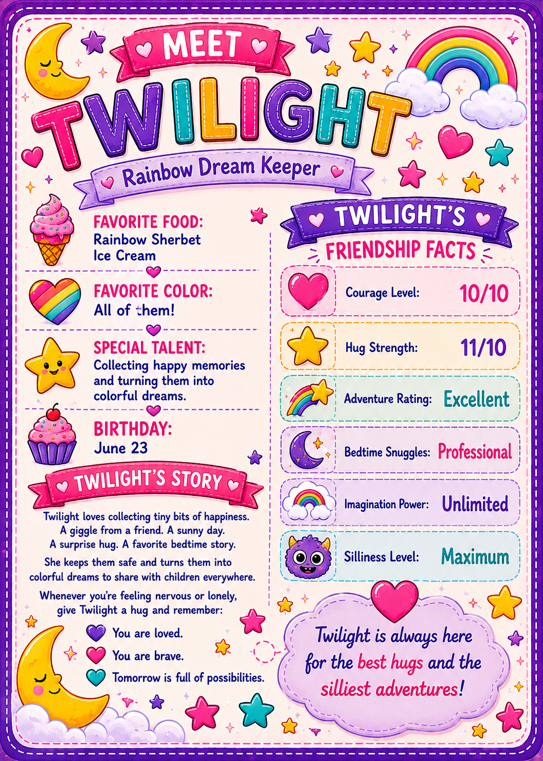 Twilight stat card