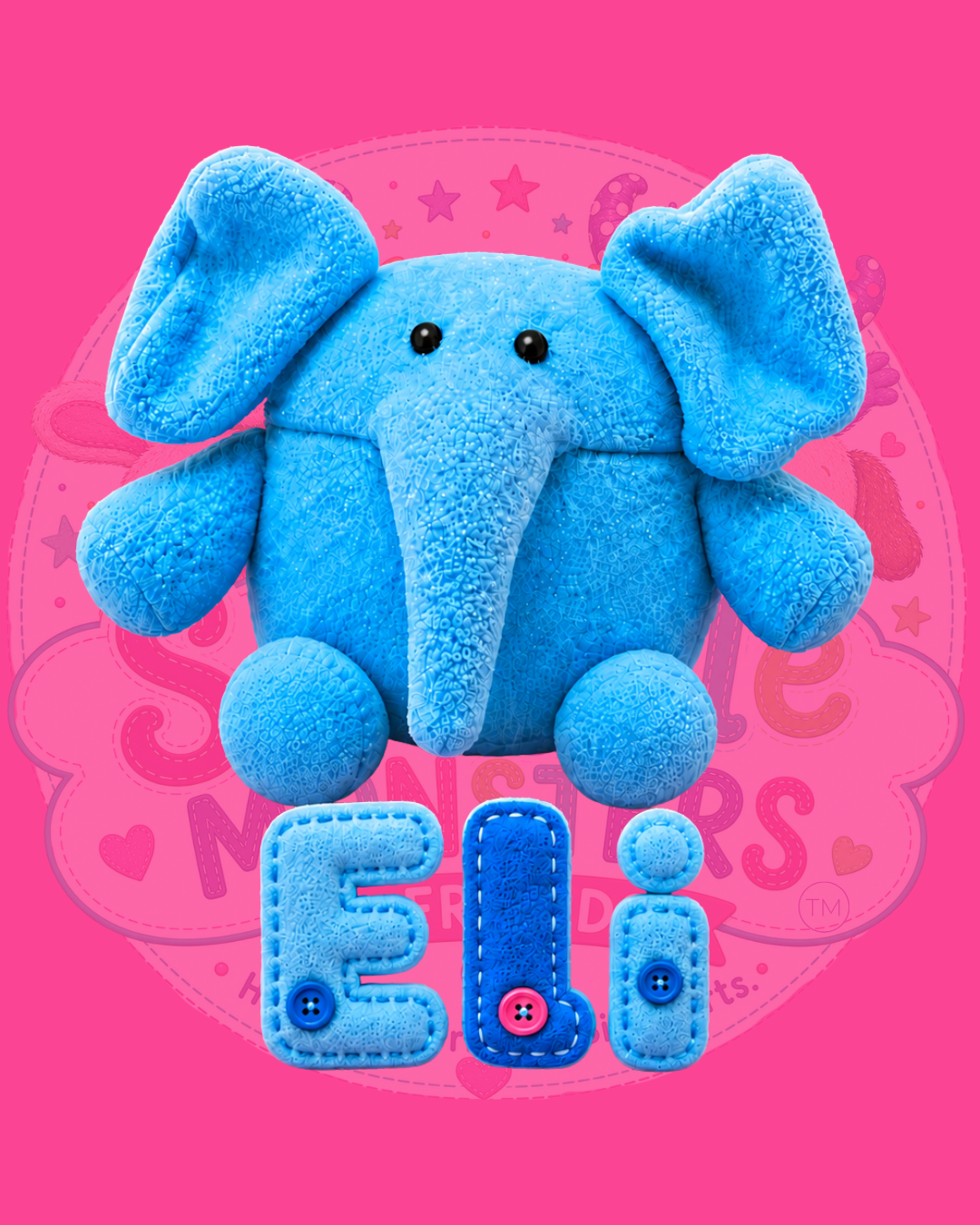 Eli — a handmade stuffed monster